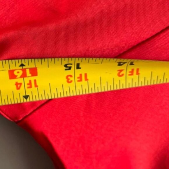 Zara Womens Bloggers Favorite Classic V-neckline Satin Dress Red Size XL - Picture 3 of 14